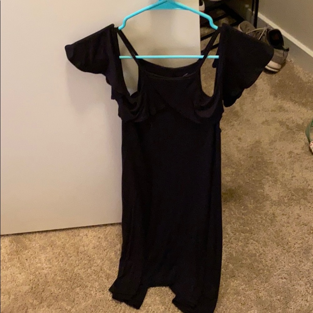 Womens Black Off Shoulder Dress (XS)